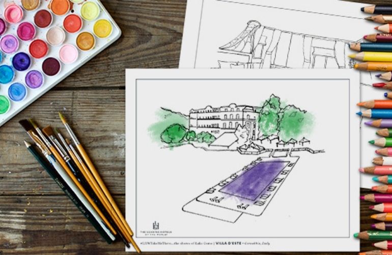 leading hotels album da colorare
