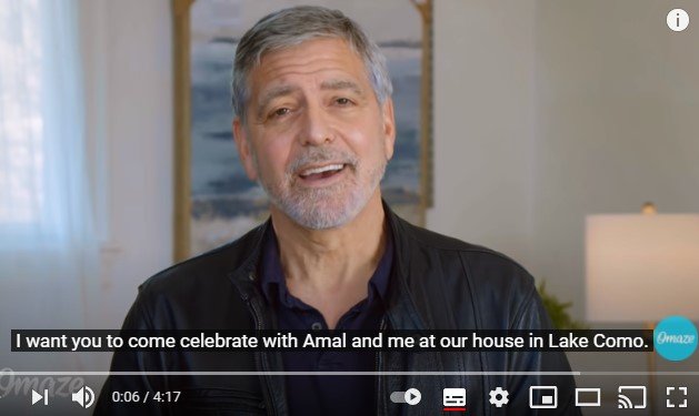 video george clooney como