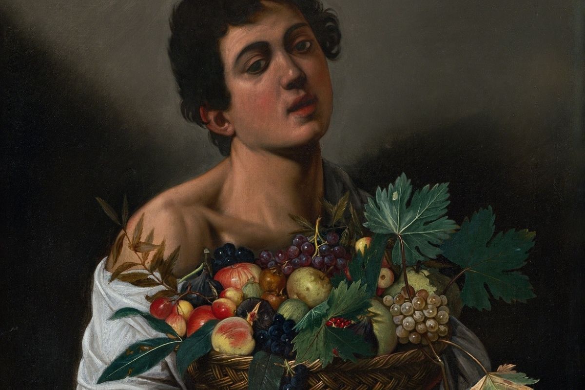 Caravaggio Ragazzo con canestra di frutta su concessione della Galleria Borghese Roma