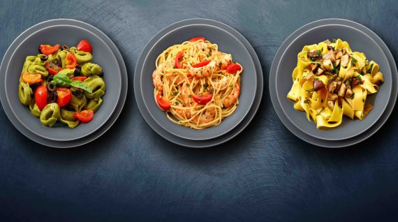 tris di pasta italiana