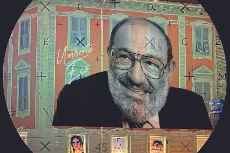 videomapping Alessandria Umberto Eco