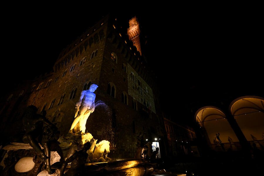 La Fontana del nettuno in piazza della Signoria a Firenze