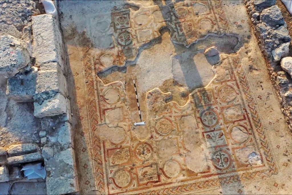 Israele mosaico convento Idan Yunish Israel Antiquities Authority