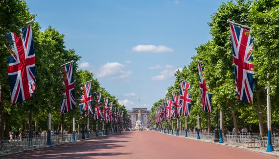 The Mall e Buckingham Palace a Londra