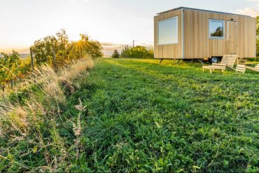 Uno degli eco-alloggi di Friland, Vigneto di Savorgnano