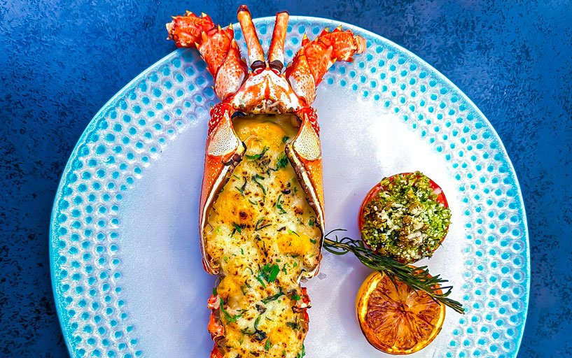 Lobster-Thermidor aragosta Oman