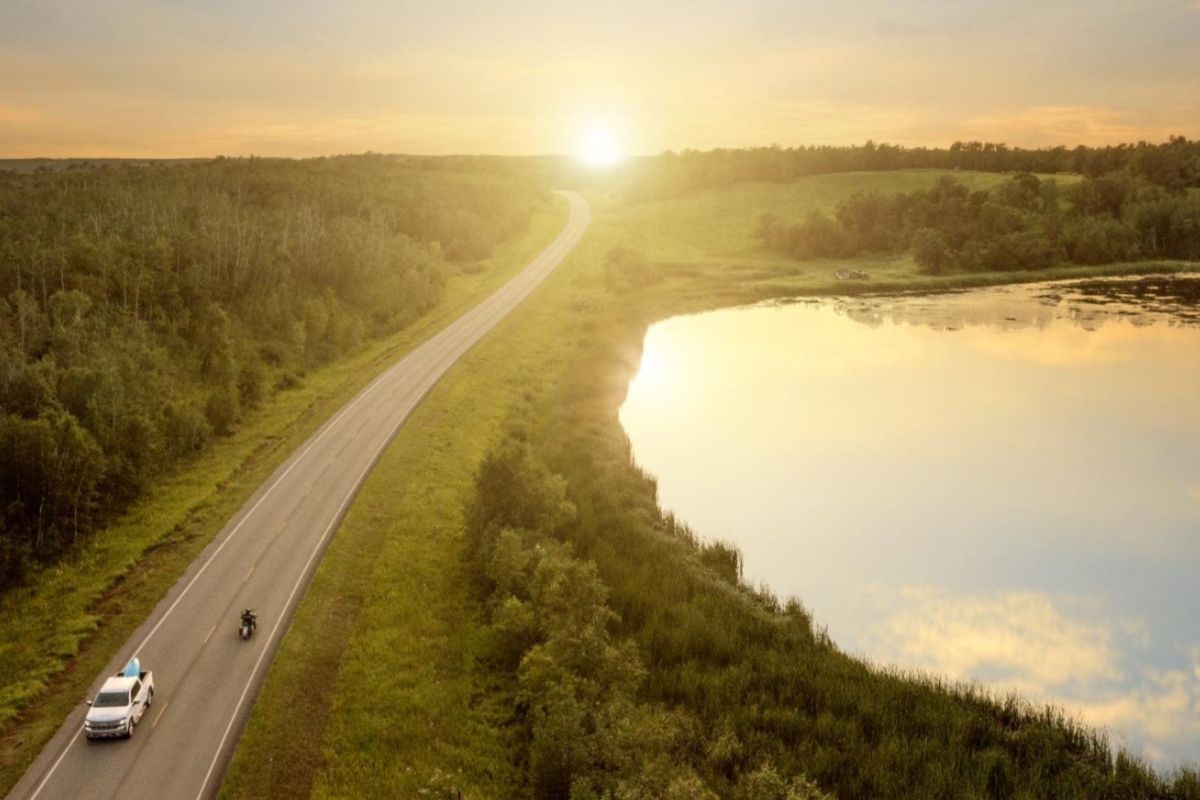 Turtle Mountain Scenic Byway, Usa foto da ufficio stampa