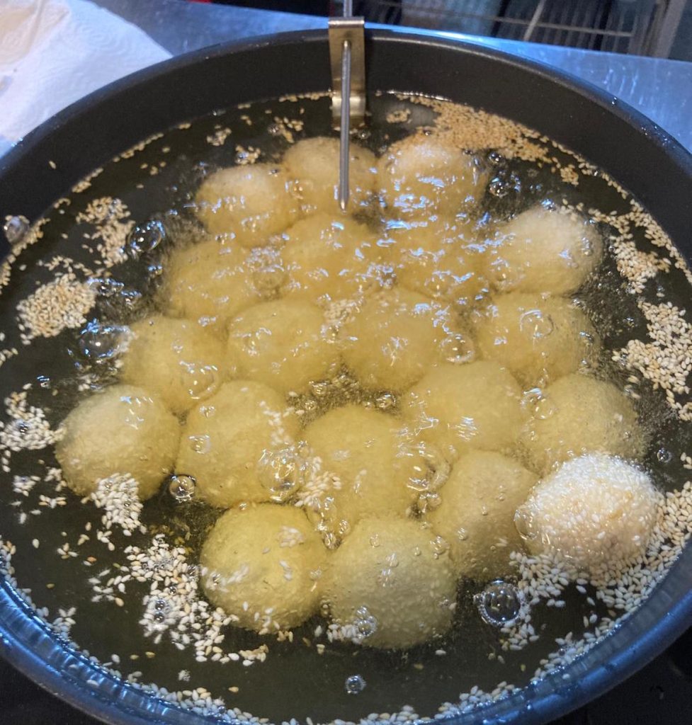 palline di sesamo frittura